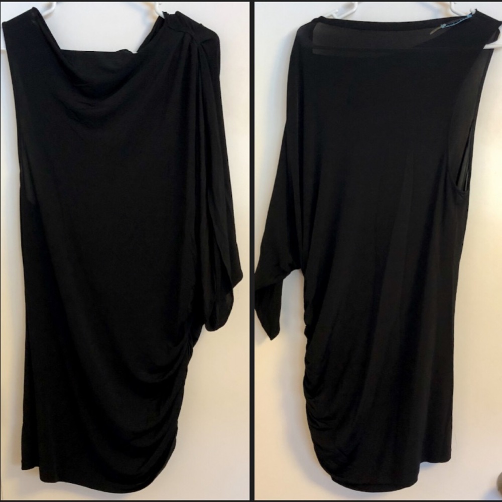 Alice+Olivia black asymmetrical dress